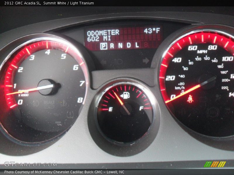 Summit White / Light Titanium 2012 GMC Acadia SL