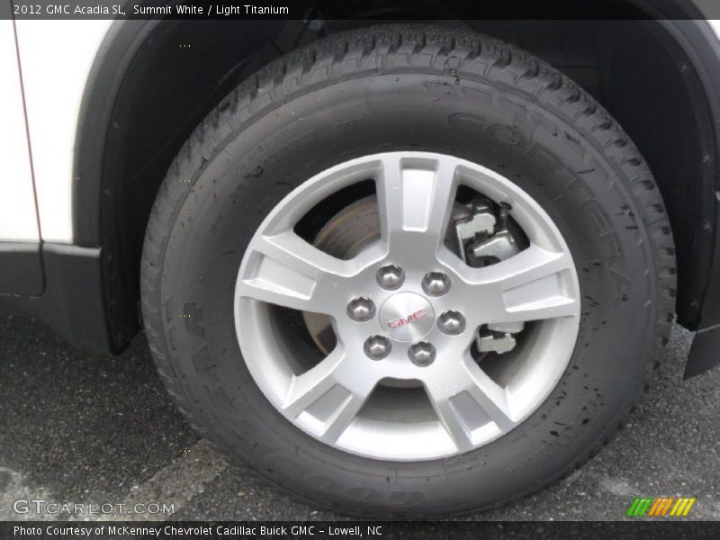 Summit White / Light Titanium 2012 GMC Acadia SL
