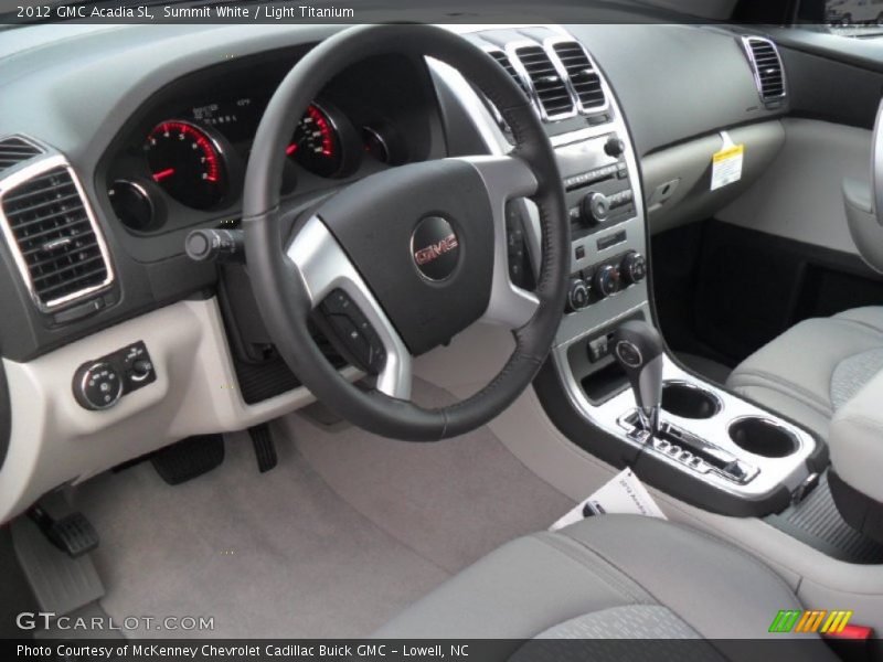 Summit White / Light Titanium 2012 GMC Acadia SL