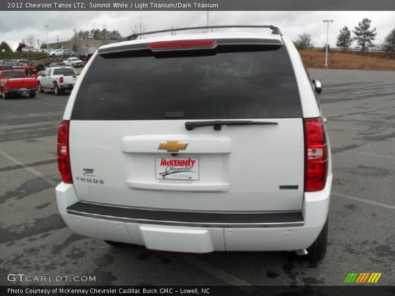 Summit White / Light Titanium/Dark Titanium 2012 Chevrolet Tahoe LTZ