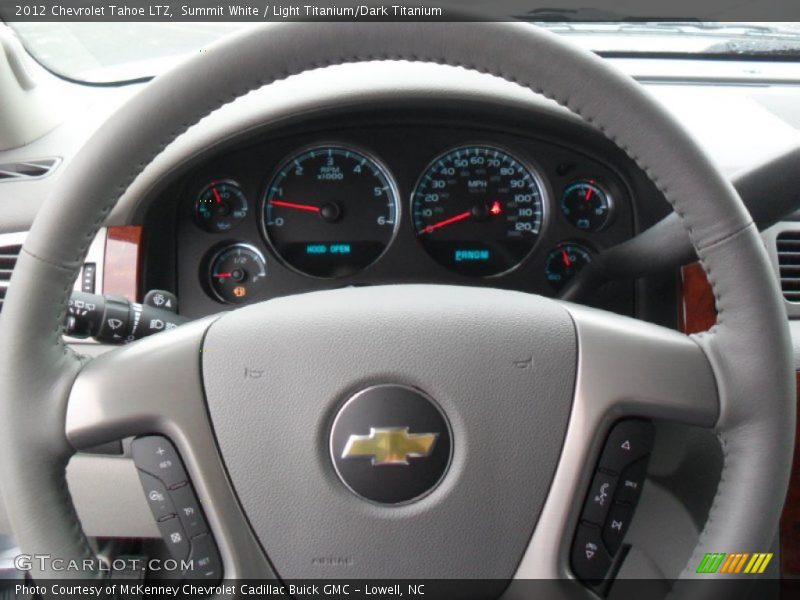 Summit White / Light Titanium/Dark Titanium 2012 Chevrolet Tahoe LTZ