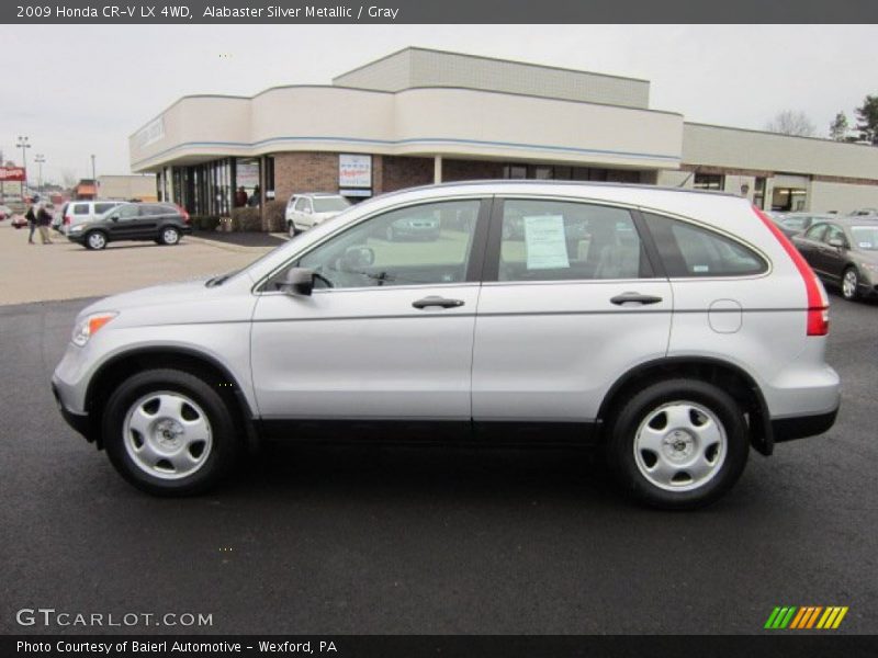 Alabaster Silver Metallic / Gray 2009 Honda CR-V LX 4WD