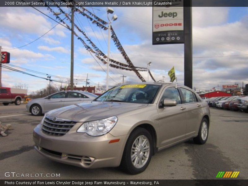 Light Sandstone Metallic / Dark Khaki/Light Graystone 2008 Chrysler Sebring Touring Sedan