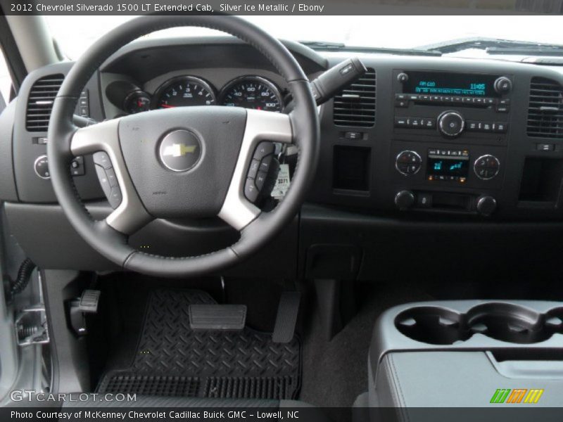 Silver Ice Metallic / Ebony 2012 Chevrolet Silverado 1500 LT Extended Cab