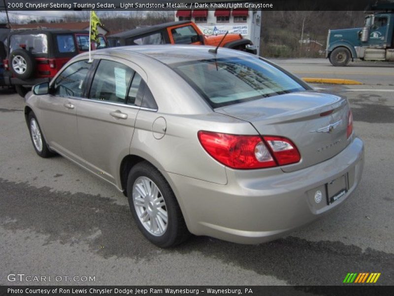 Light Sandstone Metallic / Dark Khaki/Light Graystone 2008 Chrysler Sebring Touring Sedan