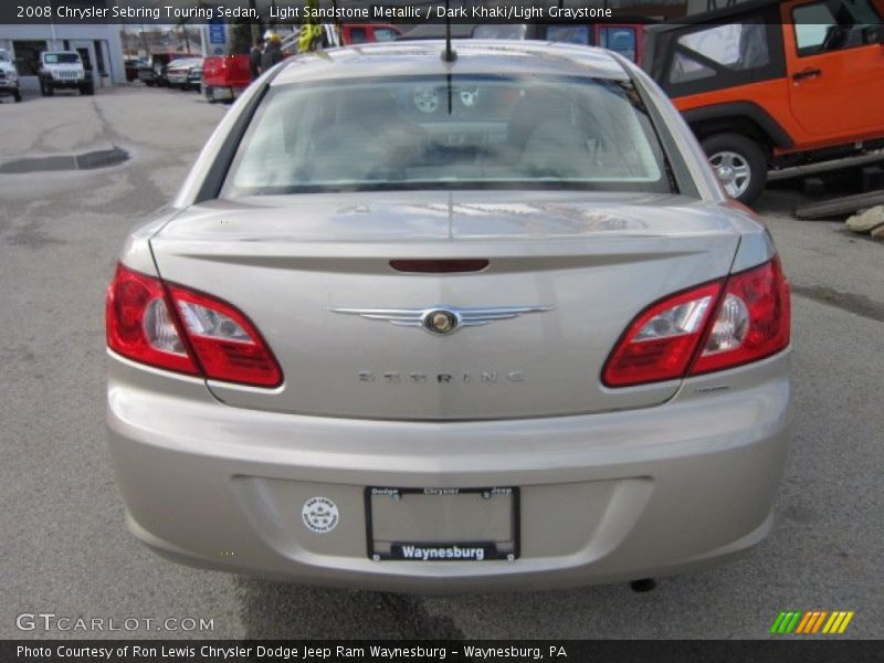 Light Sandstone Metallic / Dark Khaki/Light Graystone 2008 Chrysler Sebring Touring Sedan