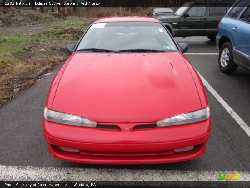 Saronno Red / Gray 1992 Mitsubishi Eclipse Coupe