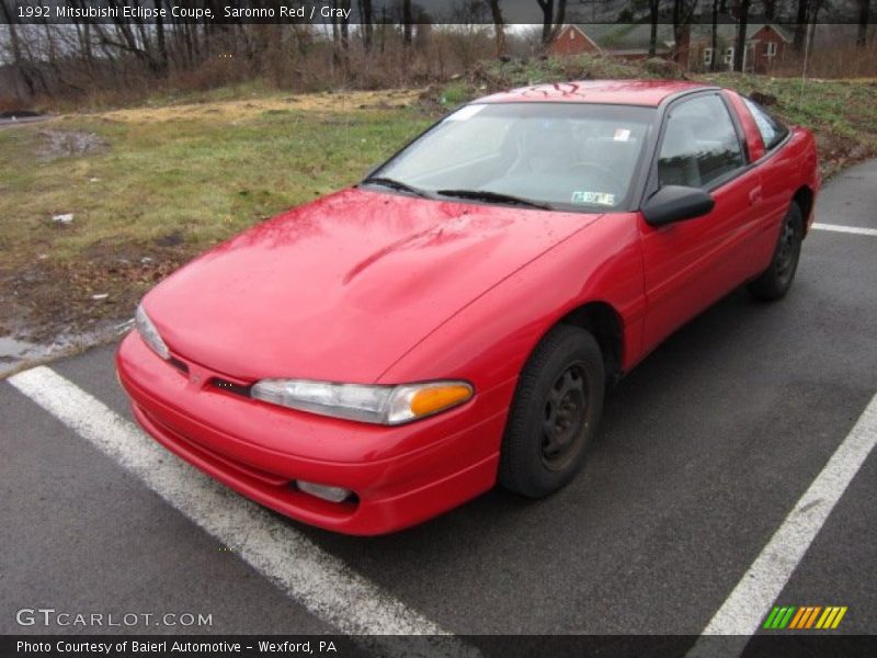 Saronno Red / Gray 1992 Mitsubishi Eclipse Coupe