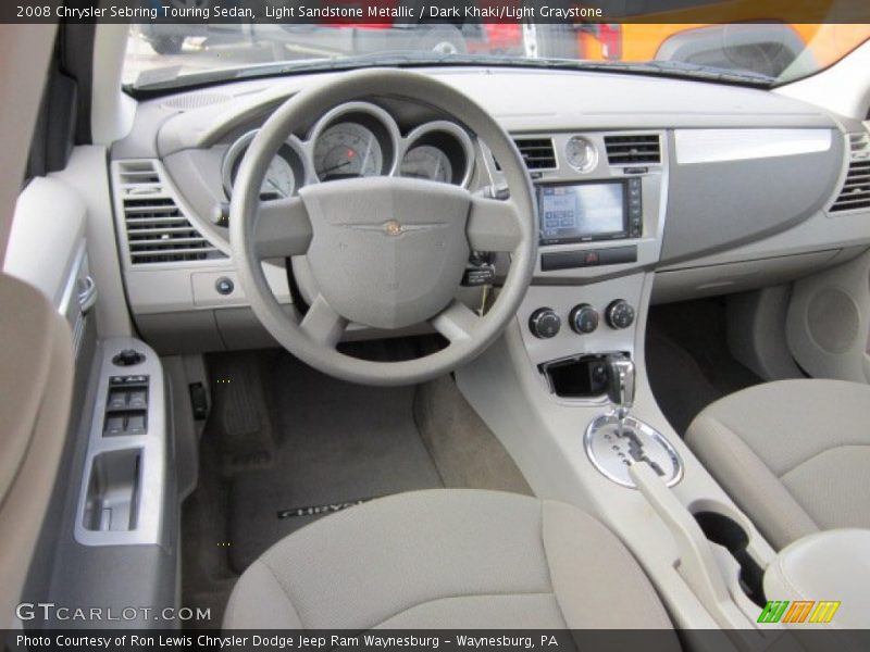 Light Sandstone Metallic / Dark Khaki/Light Graystone 2008 Chrysler Sebring Touring Sedan