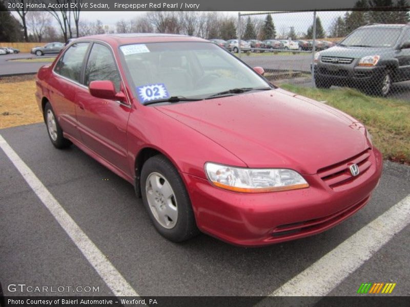 Firepepper Red Pearl / Ivory 2002 Honda Accord EX V6 Sedan