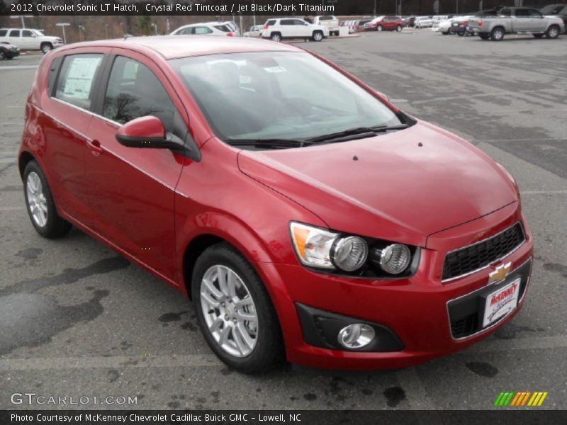 Crystal Red Tintcoat / Jet Black/Dark Titanium 2012 Chevrolet Sonic LT Hatch