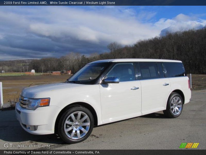 White Suede Clearcoat / Medium Light Stone 2009 Ford Flex Limited AWD