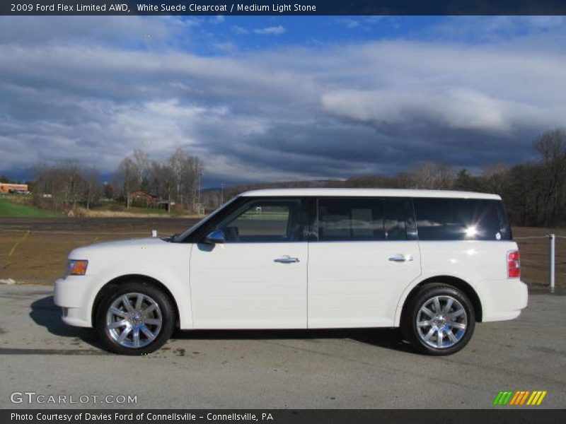 White Suede Clearcoat / Medium Light Stone 2009 Ford Flex Limited AWD
