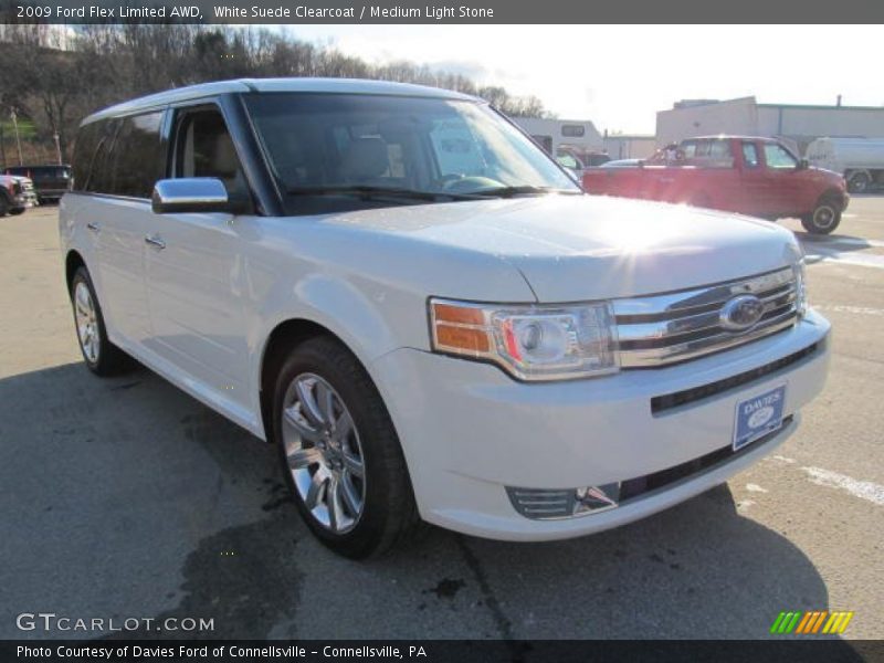 White Suede Clearcoat / Medium Light Stone 2009 Ford Flex Limited AWD