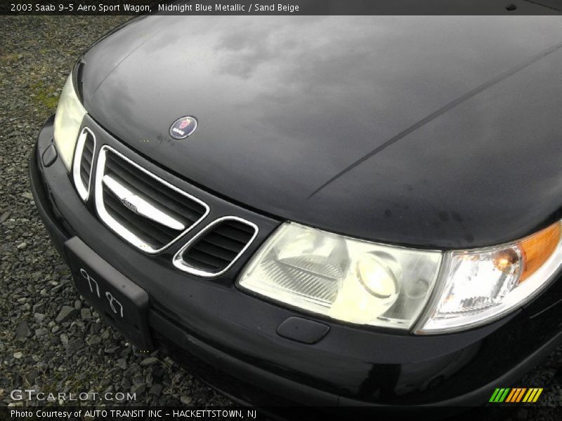 Midnight Blue Metallic / Sand Beige 2003 Saab 9-5 Aero Sport Wagon