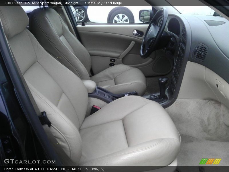 Midnight Blue Metallic / Sand Beige 2003 Saab 9-5 Aero Sport Wagon
