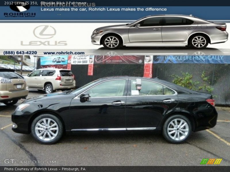 Obsidian Black / Parchment 2012 Lexus ES 350