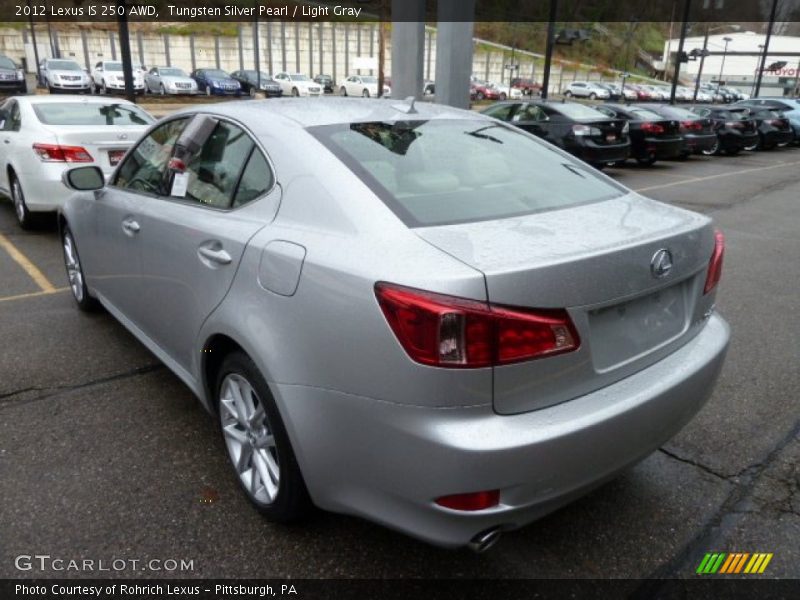 Tungsten Silver Pearl / Light Gray 2012 Lexus IS 250 AWD