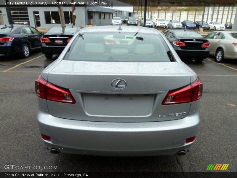 Tungsten Silver Pearl / Light Gray 2012 Lexus IS 250 AWD