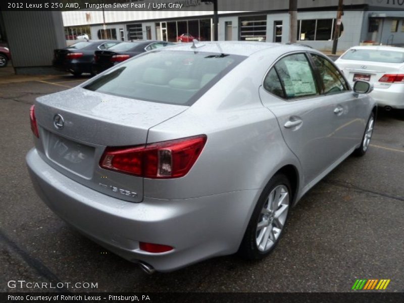 Tungsten Silver Pearl / Light Gray 2012 Lexus IS 250 AWD