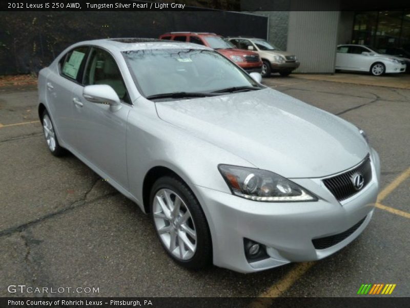 Tungsten Silver Pearl / Light Gray 2012 Lexus IS 250 AWD