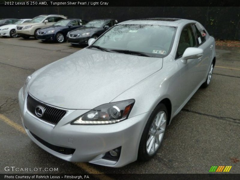 Tungsten Silver Pearl / Light Gray 2012 Lexus IS 250 AWD