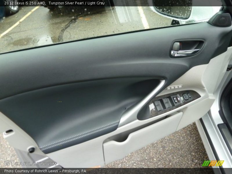 Tungsten Silver Pearl / Light Gray 2012 Lexus IS 250 AWD
