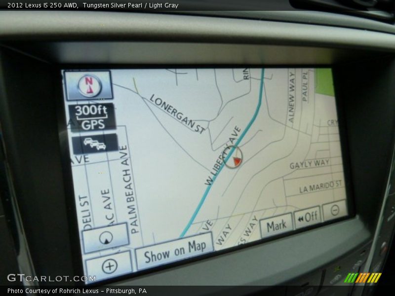 Tungsten Silver Pearl / Light Gray 2012 Lexus IS 250 AWD