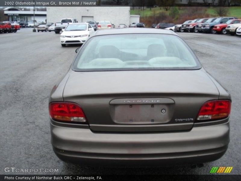 Bronze Mist / Neutral 2002 Oldsmobile Intrigue GX