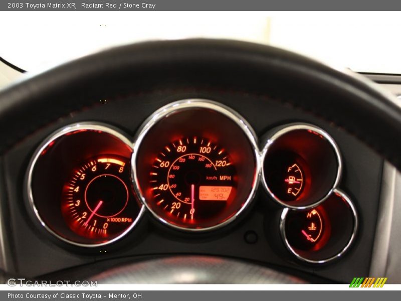 Radiant Red / Stone Gray 2003 Toyota Matrix XR