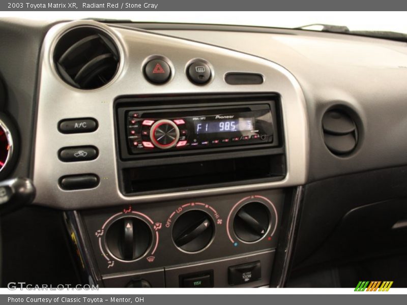Radiant Red / Stone Gray 2003 Toyota Matrix XR