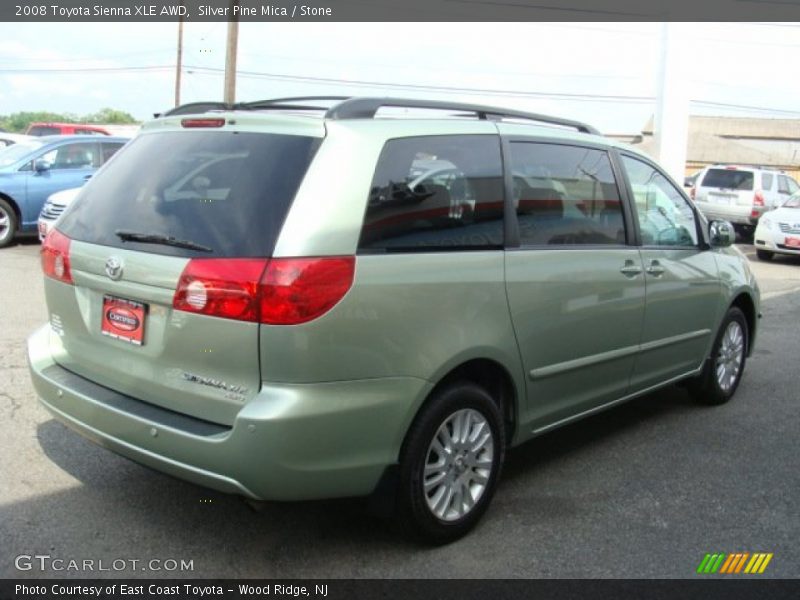 Silver Pine Mica / Stone 2008 Toyota Sienna XLE AWD