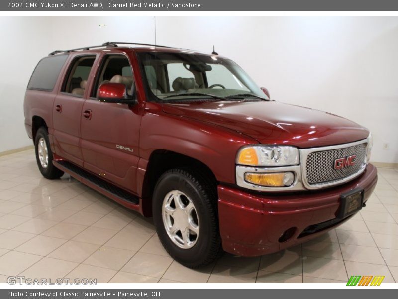 Garnet Red Metallic / Sandstone 2002 GMC Yukon XL Denali AWD