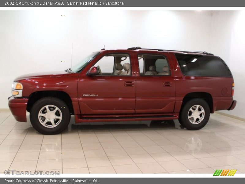 Garnet Red Metallic / Sandstone 2002 GMC Yukon XL Denali AWD