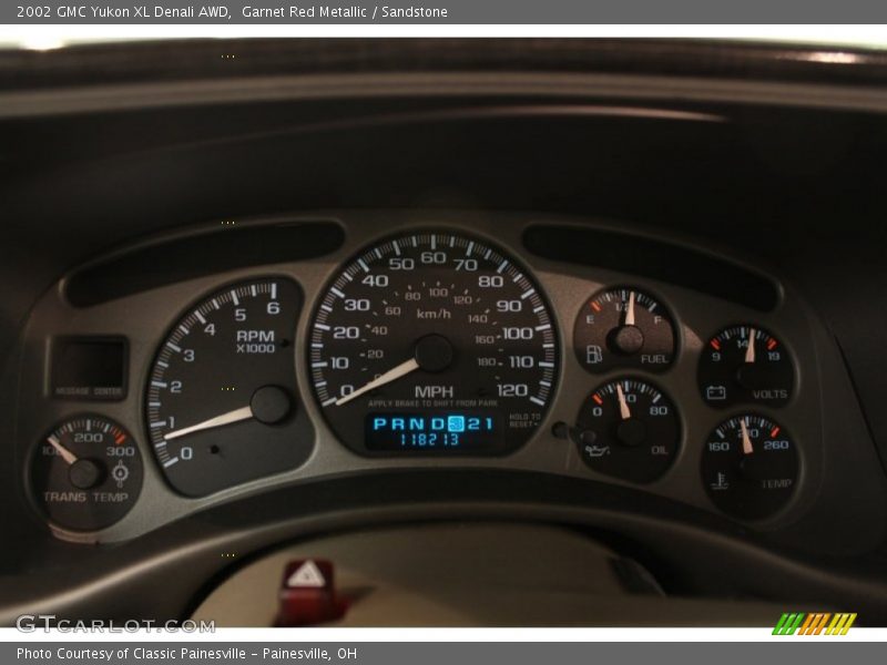 Garnet Red Metallic / Sandstone 2002 GMC Yukon XL Denali AWD