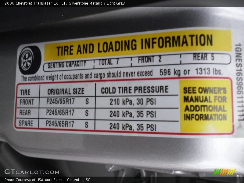 Silverstone Metallic / Light Gray 2006 Chevrolet TrailBlazer EXT LT
