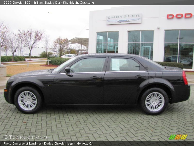 Brilliant Black / Dark Khaki/Light Graystone 2009 Chrysler 300