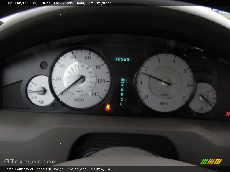 Brilliant Black / Dark Khaki/Light Graystone 2009 Chrysler 300