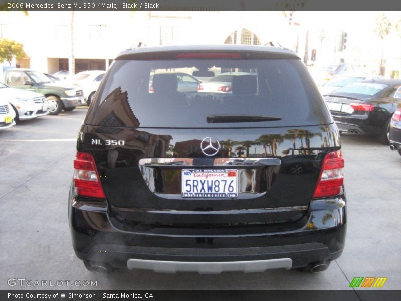 Black / Black 2006 Mercedes-Benz ML 350 4Matic