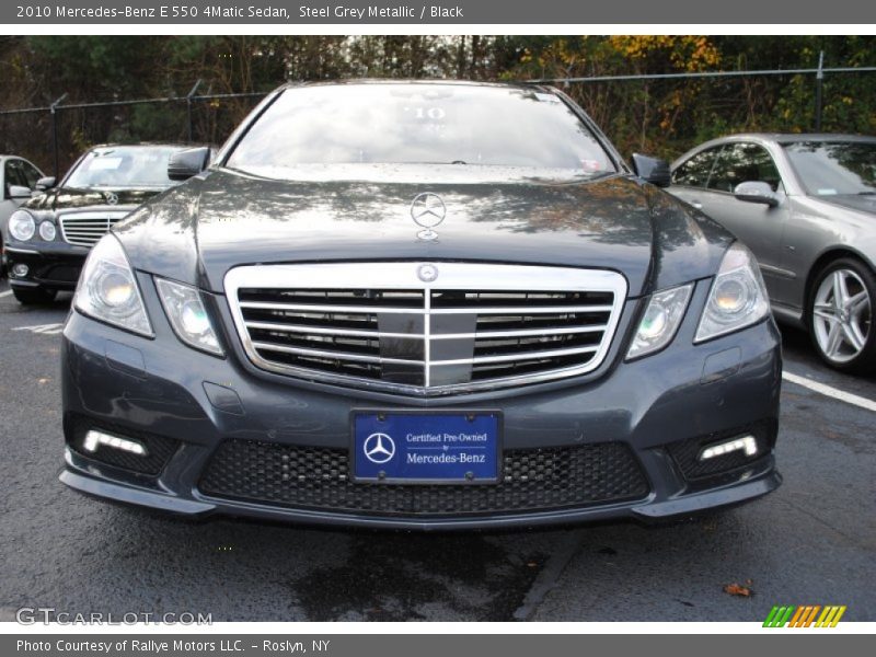 Steel Grey Metallic / Black 2010 Mercedes-Benz E 550 4Matic Sedan