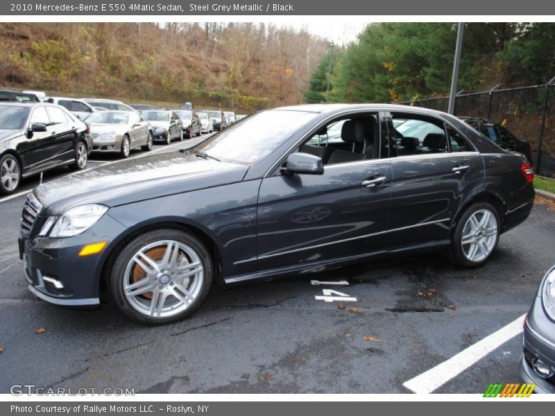 Steel Grey Metallic / Black 2010 Mercedes-Benz E 550 4Matic Sedan