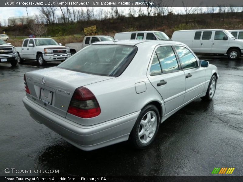 Brilliant Silver Metallic / Black/Grey 2000 Mercedes-Benz C 230 Kompressor Sedan