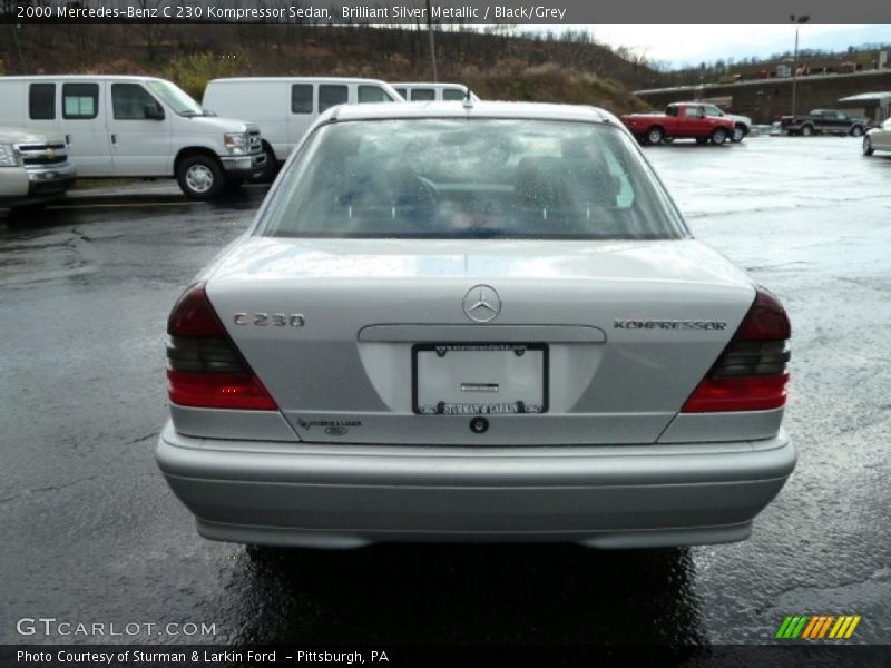 Brilliant Silver Metallic / Black/Grey 2000 Mercedes-Benz C 230 Kompressor Sedan