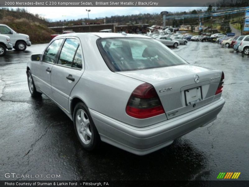 Brilliant Silver Metallic / Black/Grey 2000 Mercedes-Benz C 230 Kompressor Sedan