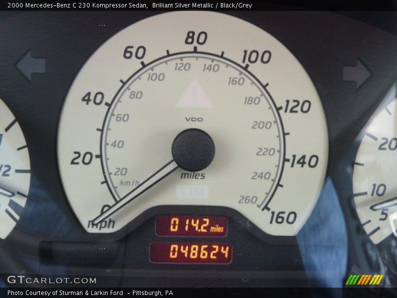 Brilliant Silver Metallic / Black/Grey 2000 Mercedes-Benz C 230 Kompressor Sedan