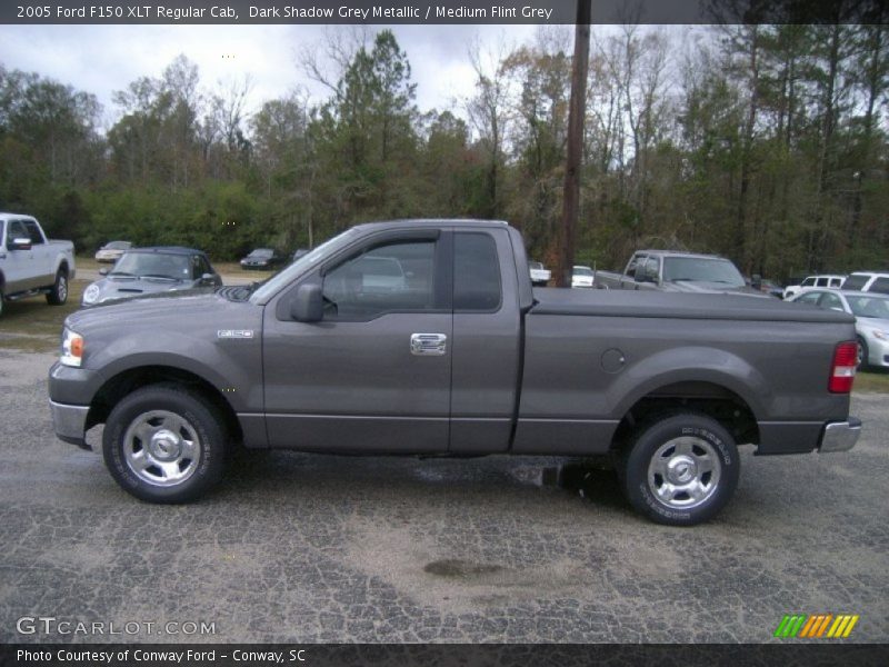 Dark Shadow Grey Metallic / Medium Flint Grey 2005 Ford F150 XLT Regular Cab