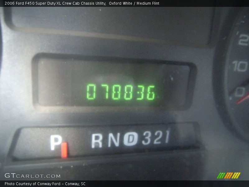Oxford White / Medium Flint 2006 Ford F450 Super Duty XL Crew Cab Chassis Utility