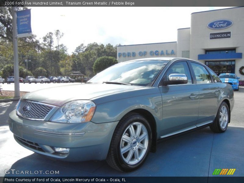 Titanium Green Metallic / Pebble Beige 2006 Ford Five Hundred Limited