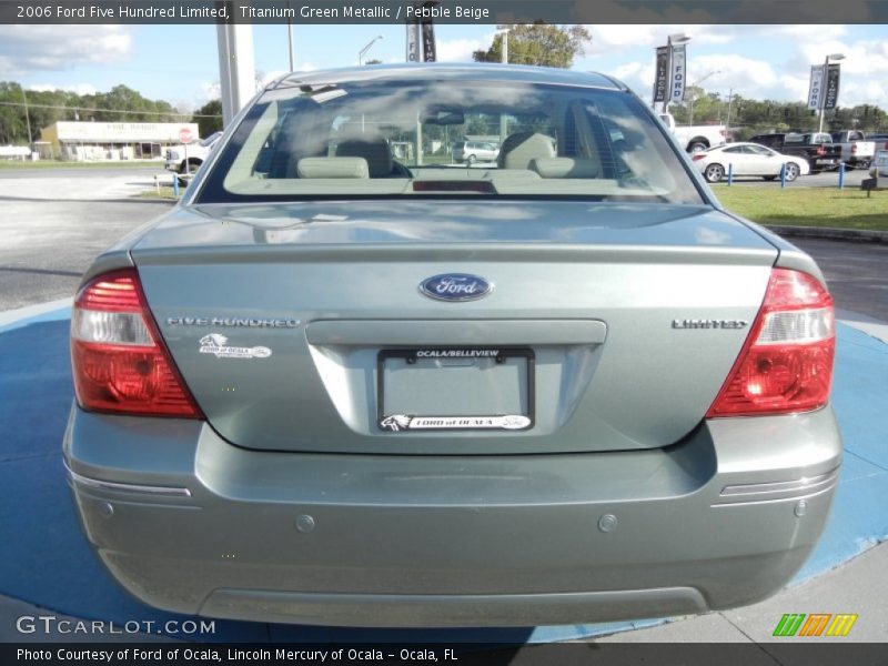 Titanium Green Metallic / Pebble Beige 2006 Ford Five Hundred Limited