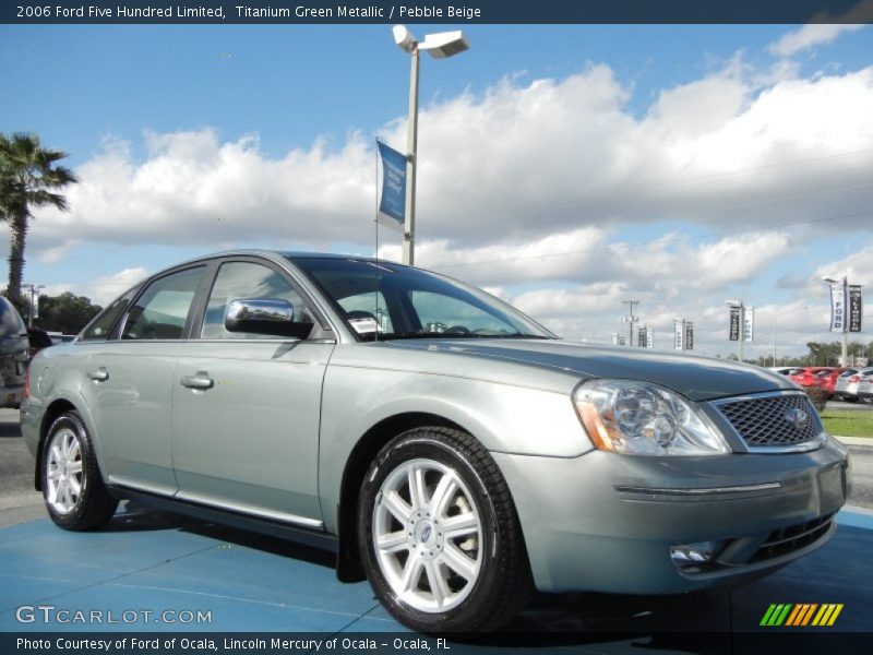 Titanium Green Metallic / Pebble Beige 2006 Ford Five Hundred Limited